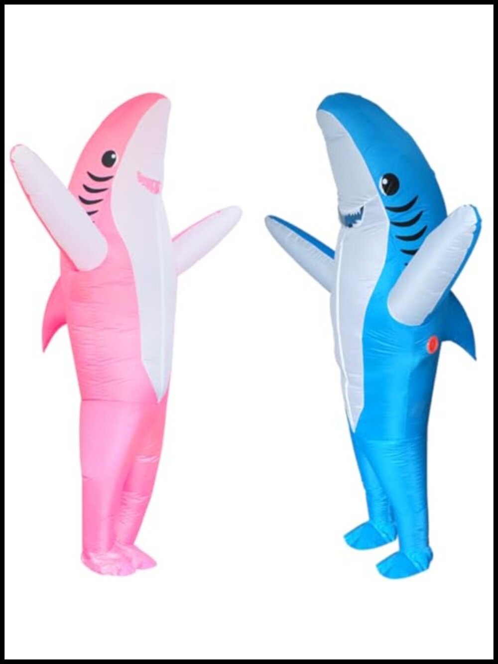 Adult Inflatable Shark Costume 2 Pack Polyester Halloween Cosplay
